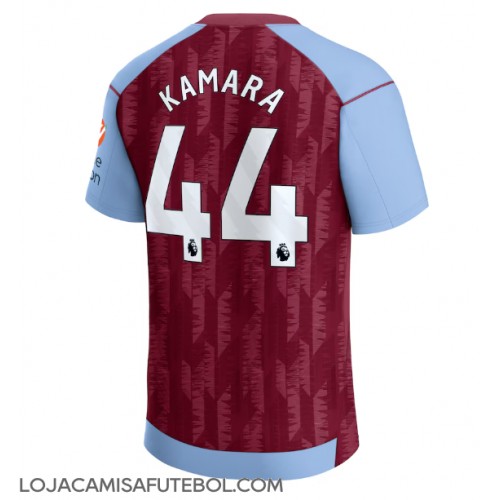 Camisa de Futebol Aston Villa Boubacar Kamara #44 Equipamento Principal 2023-24 Manga Curta